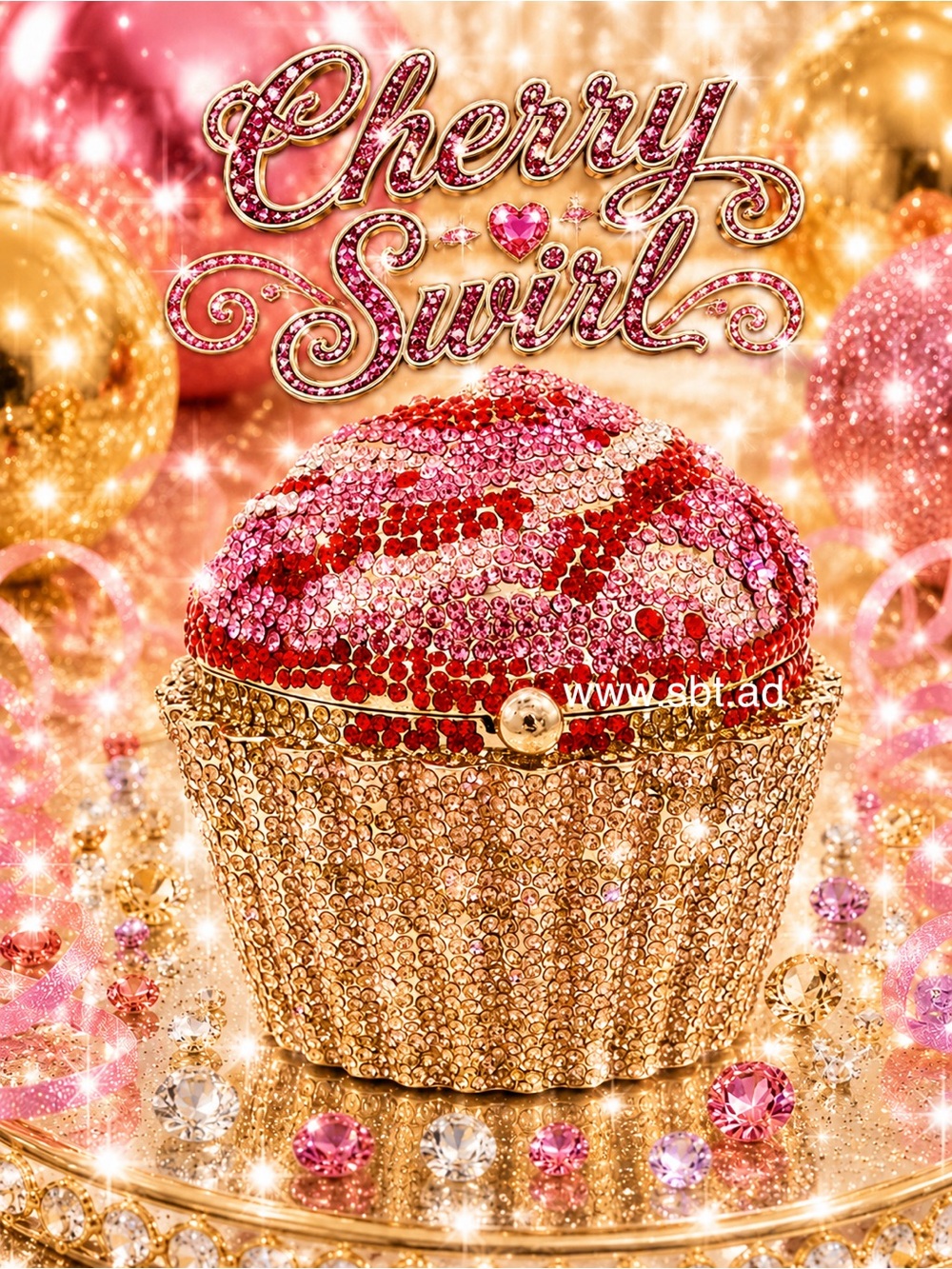 NWT Cupcake Purse Sparkling Bling Swarovski Rhinestone Crystal Clutch Bag +Gift - Picture 10 of 14